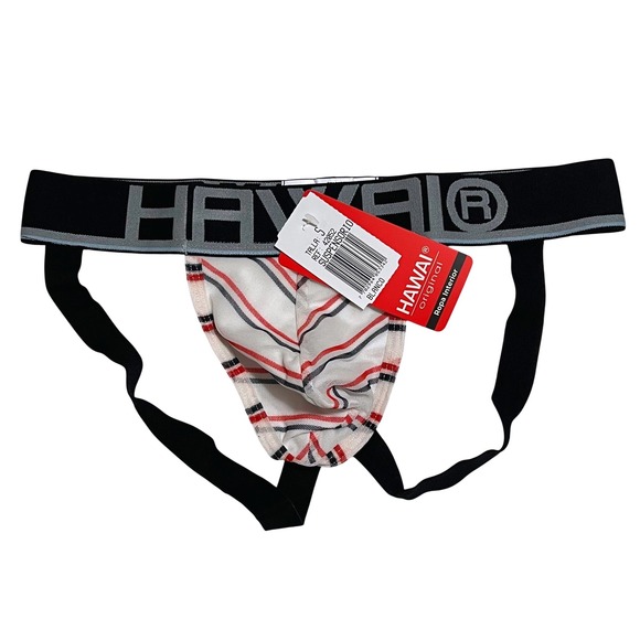 Hawai Jockstrap White Stripe Size Small (26-28) NWT - Picture 1 of 4